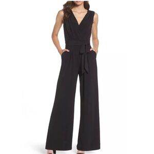 Vince Camuto Faux Wrap Wide Leg Jumpsuit - XS